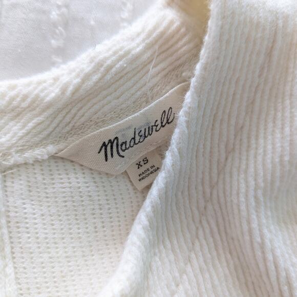 Madewell Womens Ottoman Jacquard Button Back Top size XS - Picture 5 of 5